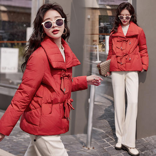 冬装新款，拥有泡芙空气感般效果蓬松舒适暖意包白鸭绒羽绒服HR-SNX2872 商品图4