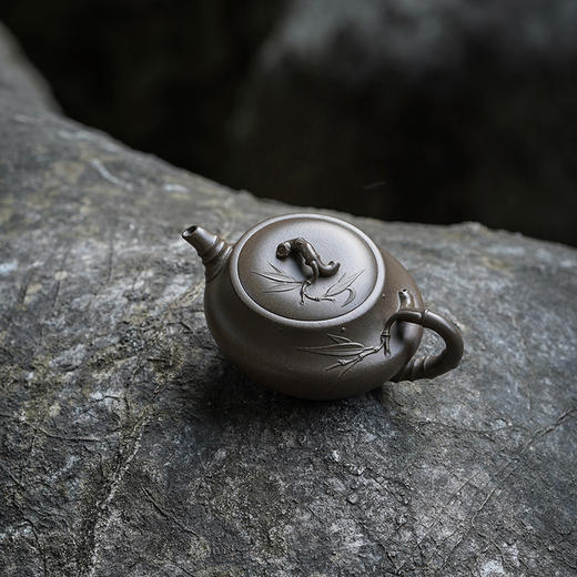 龙德堂陶艺 汤宣武制 《贵妃竹》原矿青段 220cc 库存请咨询客服 商品图4