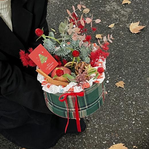 【圣诞花盒】英伦风格子花盒（22*13cm) 商品图3