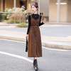 修身显瘦，气质复古格子加厚毛呢两件套连衣裙HR-LNS9662-1 商品缩略图9