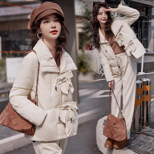 冬装新款，拥有泡芙空气感般效果蓬松舒适暖意包白鸭绒羽绒服HR-SNX2872 商品图6