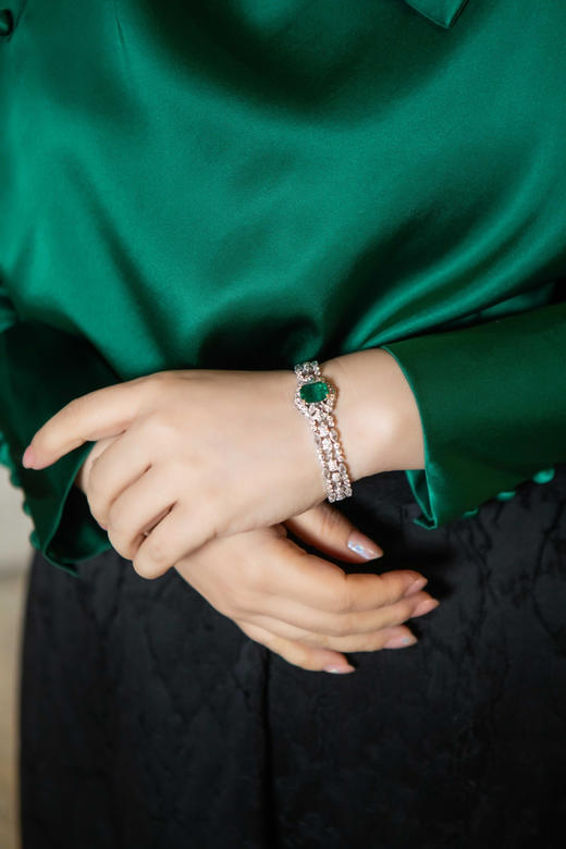 【挚爱】镶钻祖母绿手链  CB2302079（4.810ct) 商品图6