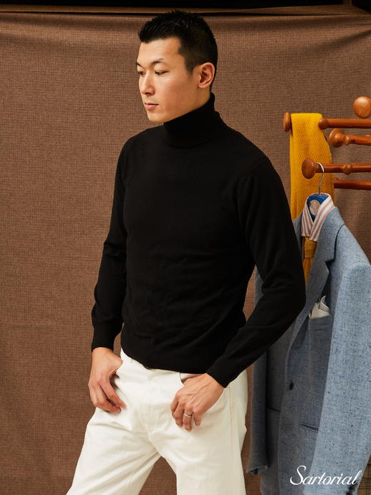 Cruciani 羊绒高领毛衣 黑色 商品图1