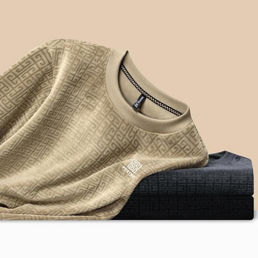 加绒加厚针织衫男士秋冬季新款简约百搭潮流打底衫毛衣男 商品图3