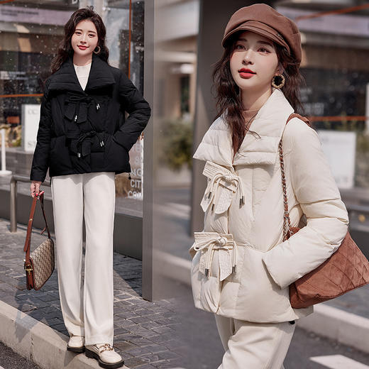 冬装新款，拥有泡芙空气感般效果蓬松舒适暖意包白鸭绒羽绒服HR-SNX2872 商品图1