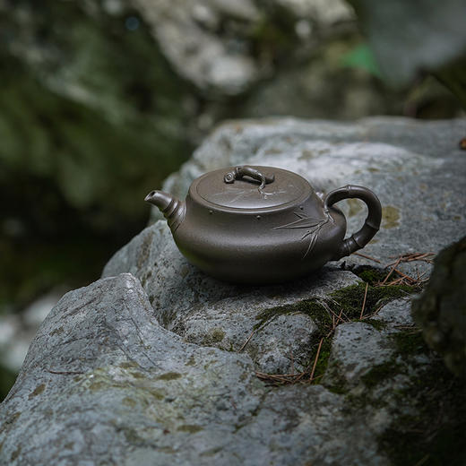 龙德堂陶艺 汤宣武制 《贵妃竹》原矿青段 220cc 库存请咨询客服 商品图0