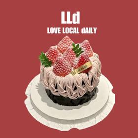 酷黑虎皮草莓派对 · 奶油蛋糕