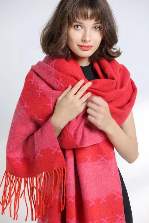布兰卡羊毛围巾披肩两用长巾 商品图0
