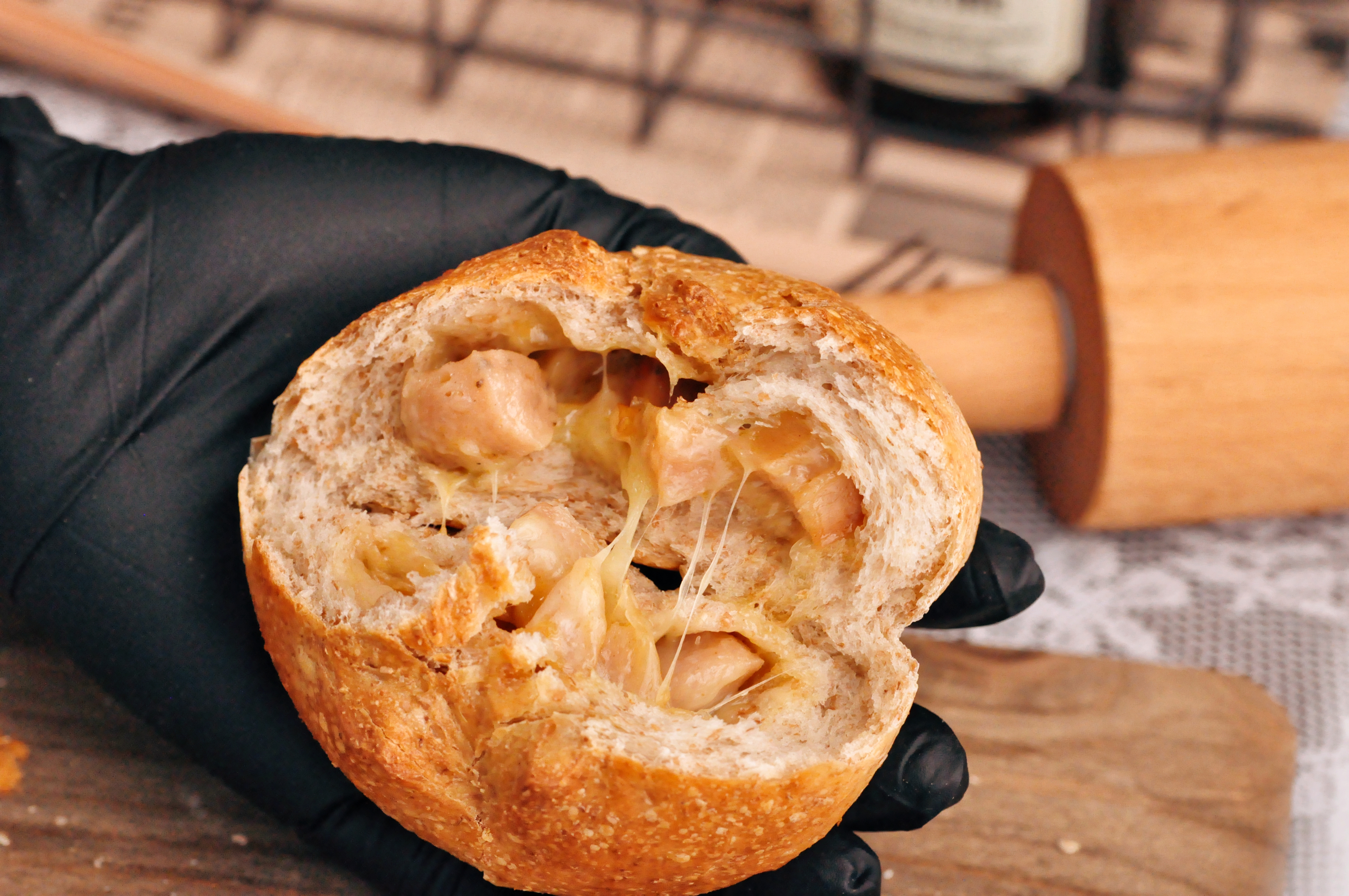 减脂欧包-无糖全麦芝士牛肉肠-每日现做减脂餐包011