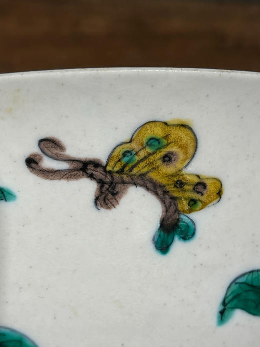 素三彩花蝶紋撇口碗，顺丰包邮 商品图7