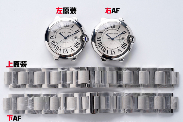 AF厂卡地亚蓝气球42mm顶级复刻表对比原版评测