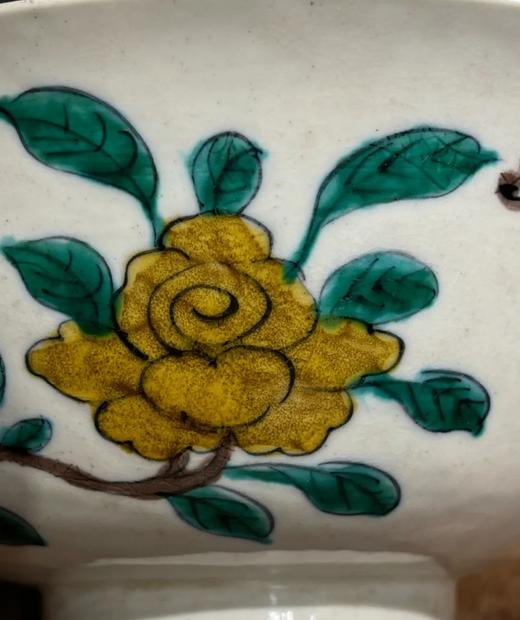 素三彩花蝶紋撇口碗，顺丰包邮 商品图5