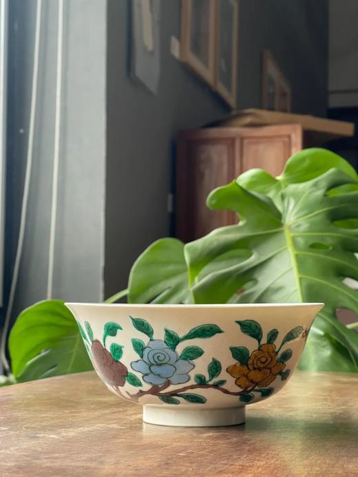 素三彩花蝶紋撇口碗，顺丰包邮 商品图11