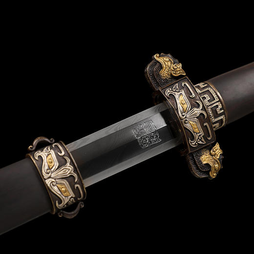 星川剑 手工花纹钢传统宝剑战国剑汉剑唐剑龙泉沈广隆宝剑 未开刃 商品图11