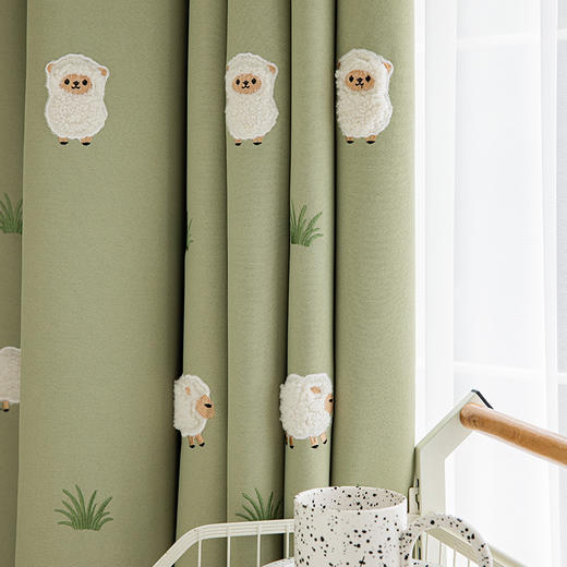 【小熊软糖】【 小羊咩咩】金蝉卡通儿童房拼接款窗帘 商品图14