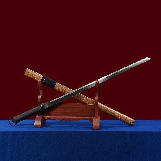 素装汉环首刀高碳钢龙泉沈广隆唐横刀一体刀剑防身冷兵器未开刃 商品图3