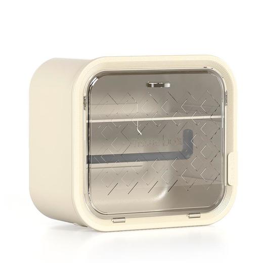 大容量卫生间纸巾盒双层拉门壁挂卷纸抽纸盒垃圾袋收纳盒置物架 商品图4