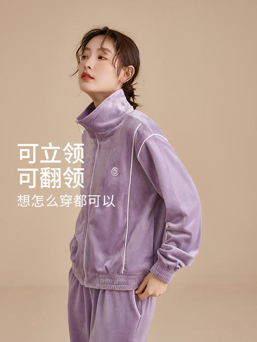 康妮雅女式长袖长裤开襟套装 商品图2