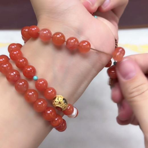 南红项链-镂空美人鱼 商品图0