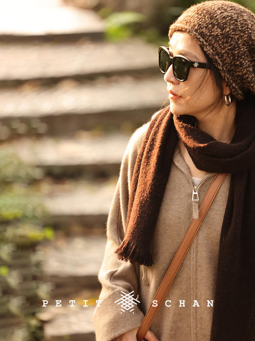 PETIT SCHAN小闪 CLO#397 Nihility 无他 秋冬高端针织系列纯山羊绒宽松袖拉链针织开衫 商品图2