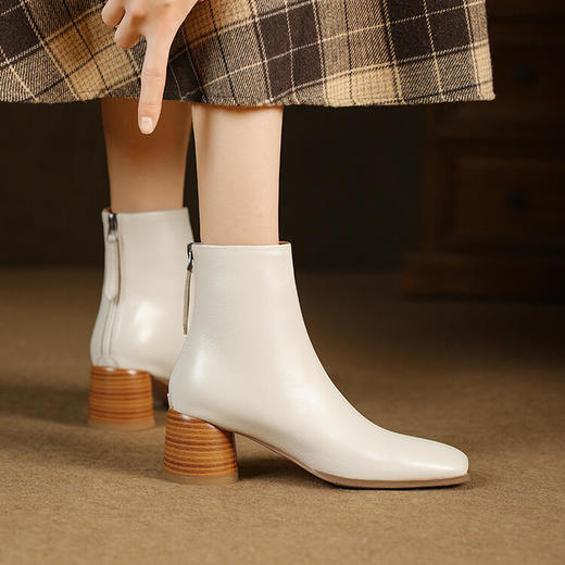 法式复古风高跟，气质瘦瘦靴百搭马丁靴LG-27-331 商品图1