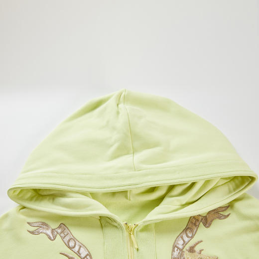 谜底宽松短款外套女2024春新款复古文艺风绣花连帽长袖241MW0055 商品图3