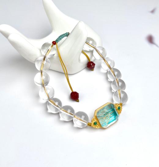 S925白水晶圆珠约10+mm手串 商品图0