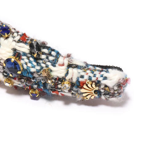 订购7周到｜Lele Sadoughi-TWEED MIXED CRYSTAL BOWTIE-斜纹软呢 儿童 发箍［美国设计师］ 商品图2