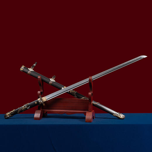 天龙唐横刀剑花纹钢龙泉沈广隆宝剑一体刀剑防身冷兵器 未开刃 商品图2