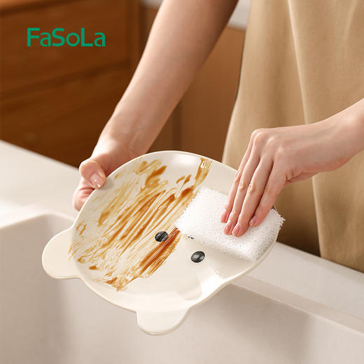 FaSoLa可撕清洁海绵厨房洗碗海绵擦洗刷神器清洁擦洗碗清洁海绵刷 商品图3