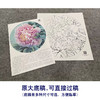 【大彩图】李晓明工笔画白描底稿圆形小品《雪映桃花》临摹勾线花鸟线稿KA03 商品缩略图1