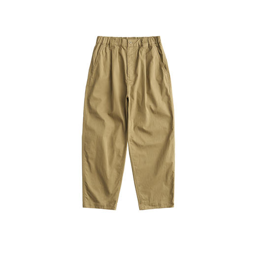 吃茶去chichaqu宽松微锥单褶直筒长裤 商品图1