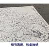 【大彩图】李晓明工笔画白描底稿斗方小品《白头双清》牡丹临摹勾线花鸟线稿K046 商品缩略图4