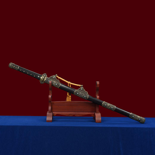 麒麟唐横刀剑花纹钢龙泉沈广隆宝剑一体刀剑防身冷兵器 未开刃 商品图1