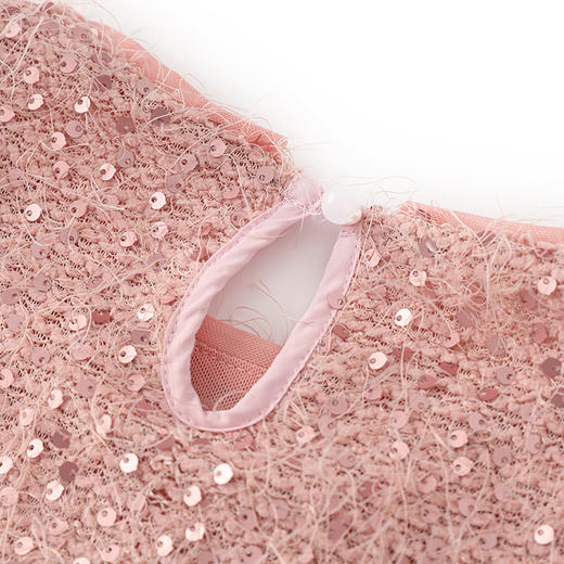 名媛气质，重工亮片长毛绒小众百搭套头衬衣上衣WLZD-23261009 商品图2