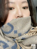 Gucci羊绒围巾蓝棕双面 商品缩略图1