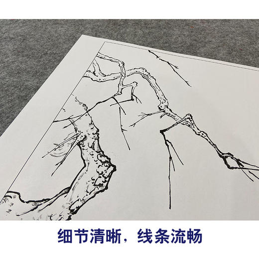 【大彩图】李晓明工笔画白描底稿小品《临马远山水》临摹勾线山水线稿K072 商品图4