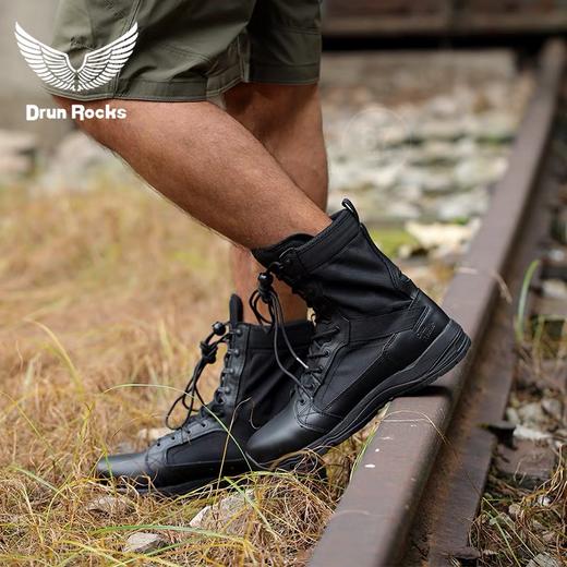 夏季君洛克飞鱼超轻作战靴透气男士女战术靴高帮轻便沙漠靴D15008 商品图13