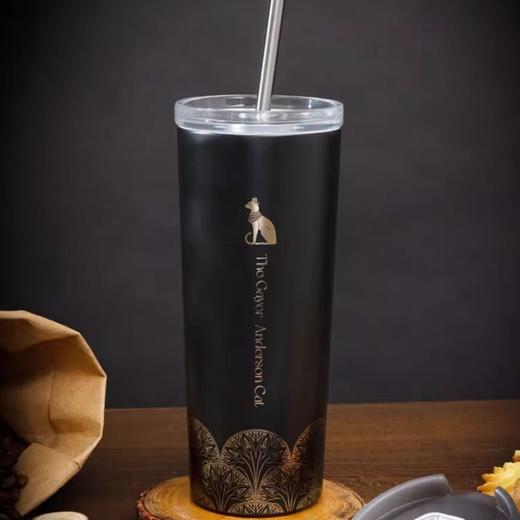 大英博物馆 盖亚·安德森猫系列 大容量吸管直饮两用斜身保冷保温杯700ml 商品图1