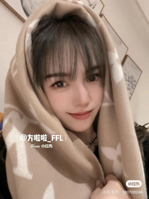 Lv羊绒围巾-浅色奶茶色 商品图0