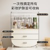 奶油风化妆品收纳盒透明防尘翻盖高级感桌面多层护肤品收纳置物架 商品缩略图1