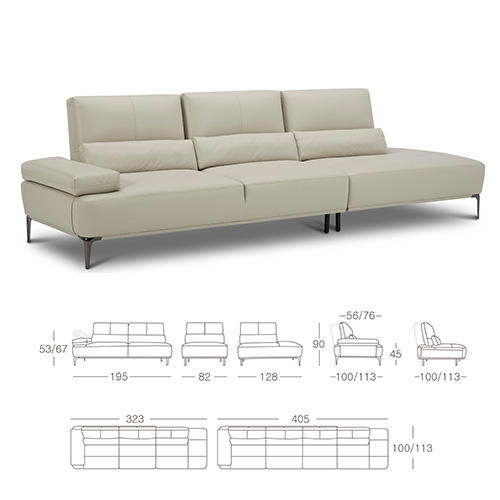顾家家居整装 精致简约 皮艺沙发 KZ.1020云栖 商品图4