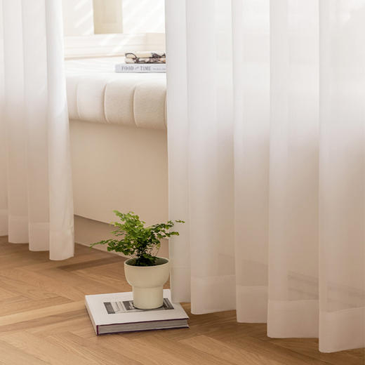 【三生有杏纱】金蝉柔光透影杏花纹窗纱 商品图9