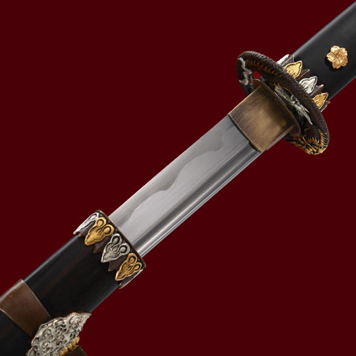 天龙唐横刀剑花纹钢龙泉沈广隆宝剑一体刀剑防身冷兵器 未开刃 商品图4