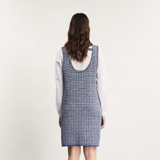 谜底针织连衣裙无袖2024春款复古文艺风花朵绣花直筒裙241MZ0312 商品图2