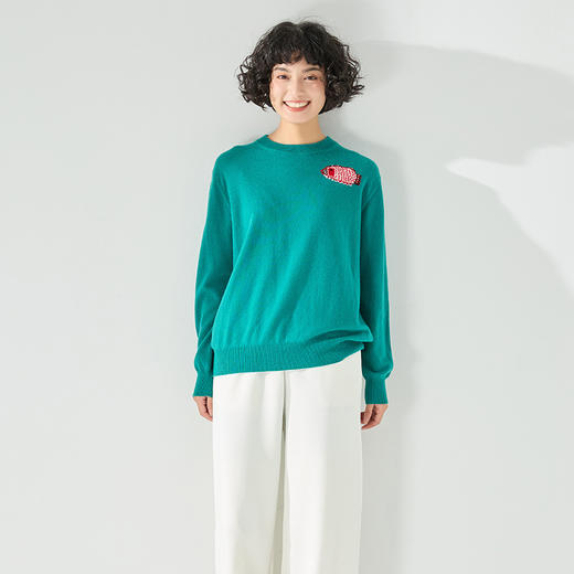 东黎 • 粗纺圆领女套衫 3334 商品图3