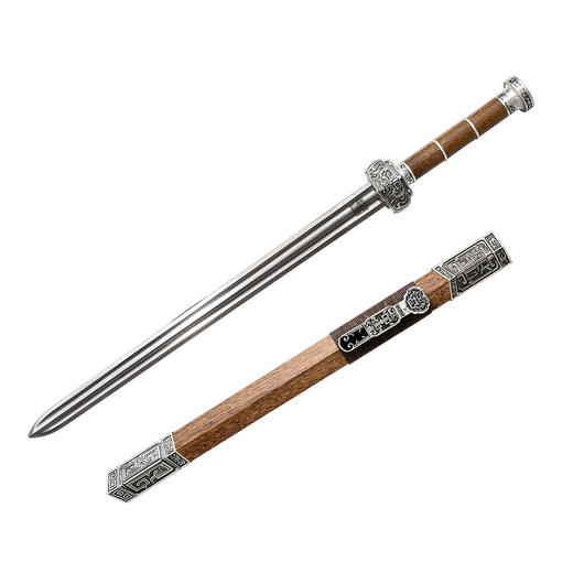 大胜战剑 汉剑 硬剑一体刀剑 龙泉沈广隆宝剑 未开刃 商品图7