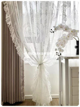 小红书说的没错！蕾丝纱帘绑起来真的绝美