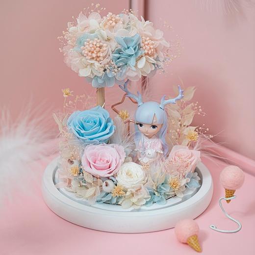 新款小魔女玻璃花园小夜灯永生花 商品图2