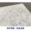 【大彩图】李晓明工笔画白描底稿斗方小品《牡丹灰文鸟》临摹勾线花鸟线稿KA10 商品缩略图4